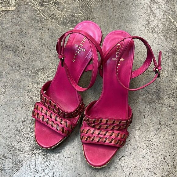 Cole Haan pink espadrille heels - Picture 4 of 7